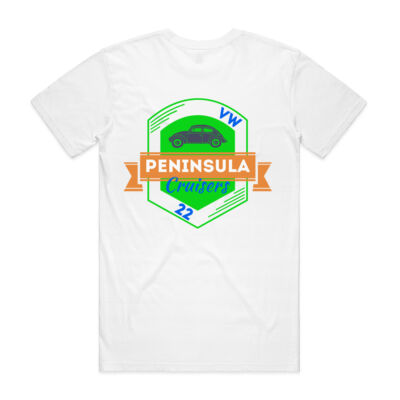 Mornington Peninsula VW Criusers GRAY T shirt BACK Thumbnail