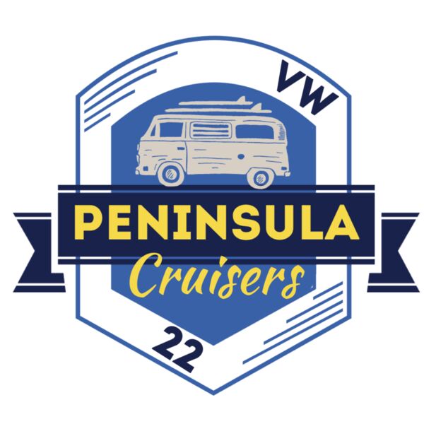 Peninsula VW Cruisers LOGO Blue Yellow Thumbnail